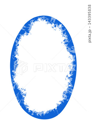 Ice Frame Oval Grunge Border 143395838