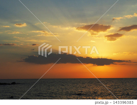 sunset over sea 143396383