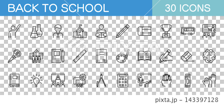A set of LINE icons for the new school year and school life. Includes themes such as education, learning, studying, teachers, students, and school. A set of LINE icons for the new school year and school life. Includes themes such as education, learning, studying, teachers, students, and school. 143397128