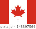 Official Canada national flag in original proportions. Canadian background vector illustration 143397564