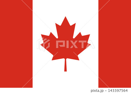 Official Canada national flag in original proportions. Canadian background vector illustration 143397564