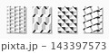 Collection of 3d monochrome modern covers, posters. Abstract textured black and white print with geometric shapes for business or creative design projects 143397573