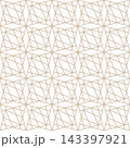 Gold luxury seamless geometric ornamental vector pattern. Elegant oriental Arabic eastern background. Decorative endless grid texture. Tile mosaic print 143397921