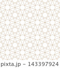 Gold luxury seamless geometric ornamental vector pattern. Elegant oriental Arabic eastern background. Decorative endless grid texture. Tile mosaic print 143397924