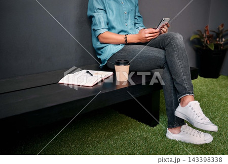 Legs, phone or person hands for online chat, communication or reading website for study opportunity. Student on bench with mobile and notebook for planning with college FAQ, learning or registration Legs, phone or person hands for online chat, communication or reading website for study opportunity. Student on bench with mobile and notebook for planning with college FAQ, learning or registration 143398338