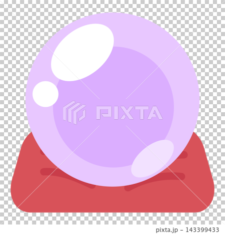 Crystal ball used for fortune-telling (purple) 143399433