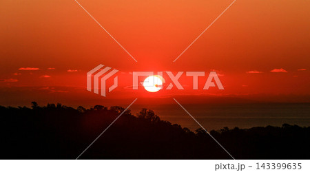 sunset over the sea sunset over the sea 143399635