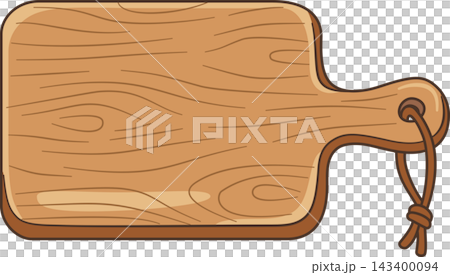Rustic Wooden Cutting Board Illustration, Wooden Chopping Board with Handle and Hanging Leather Cord Isolated for Kitchenware, Bakery, and Recipe Design Rustic Wooden Cutting Board Illustration, Wooden Chopping Board with Handle and Hanging Leather Cord Isolated for Kitchenware, Bakery, and Recipe Design 143400094