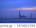 Coastal industrial estates with the evening sunlight 143401394