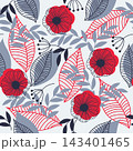 retro floral seamless pattern 143401465