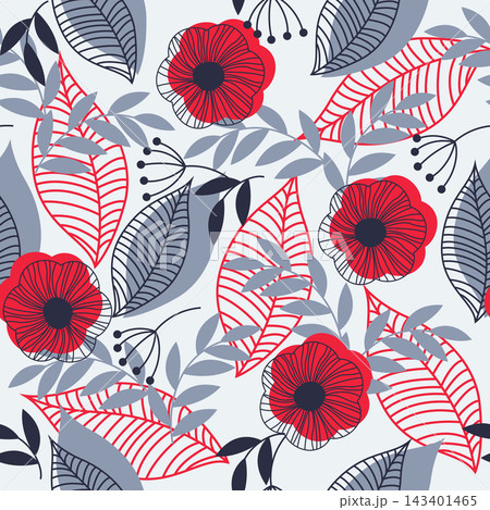 retro floral seamless pattern retro floral seamless pattern 143401465