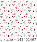 Autumn seamless pattern with leaves and plants 143401467