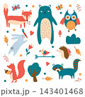 woodland animals collection 143401468