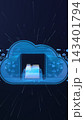 Vertical video. Cloud computing and Big data concept. Digital data and futuristic information. Storage big data backup concepts on abstract background. 143401794