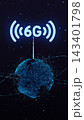Vertical video. 6G digital global technology world network and communication concepts. 3D motion graphics. 143401798