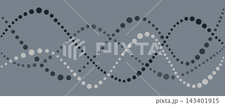 Abstract wavy lines of dots create a dynamic and modern visual pattern 143401915