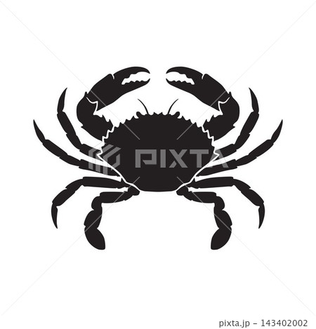 Crab silhouette for marine biodiversity and ocean life conservation save planet nature design. Crab silhouette for marine biodiversity and ocean life conservation save planet nature design. 143402002