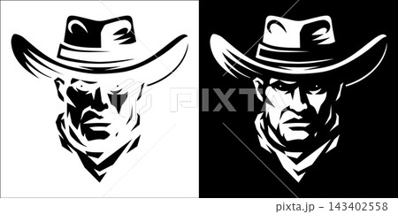 Cowboy Man Mean Cowboys Sports Team Mascot Cowboy Man Mean Cowboys Sports Team Mascot 143402558