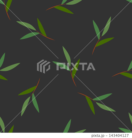 A Beautiful Seamless Pattern of Green Leaves on a Dark Background Perfect for Nature-Themed Designs A Beautiful Seamless Pattern of Green Leaves on a Dark Background Perfect for Nature-Themed Designs 143404127