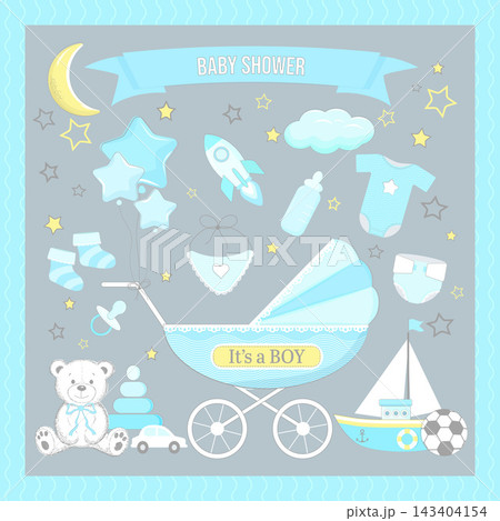 Charming Baby Shower Theme with Adorable Blue Elements Celebrating a New Arrival for Boys Charming Baby Shower Theme with Adorable Blue Elements Celebrating a New Arrival for Boys 143404154