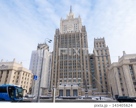 7 February 2026 Russia Moscow Ministry of Foreign Affairs building with its distinctive Stalinist architecture during a snowy winter day 7 February 2026 Russia Moscow Ministry of Foreign Affairs building with its distinctive Stalinist architecture during a snowy winter day 143405624