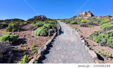 A Scenic Pathway That Meanders Through Lush Greenery and Rocky Terrain for Exploration 143408289