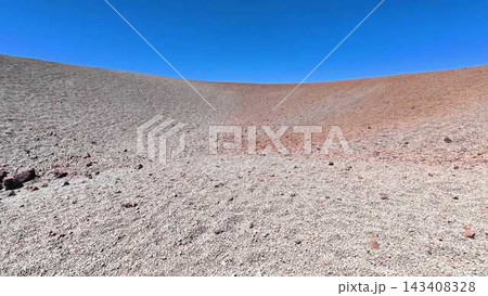 Breathtaking Aerial View of a Volcanic Landscape Featuring Red and Gray Terrain Colors 143408328