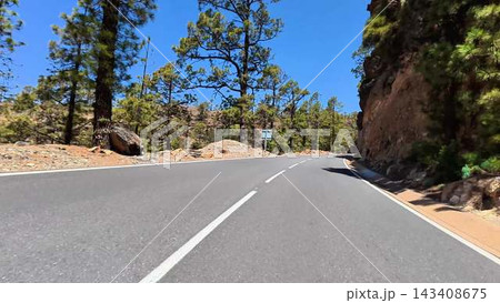 A Beautiful Scenic Mountain Road That Winds Through Lush Pine Forests and Nature A Beautiful Scenic Mountain Road That Winds Through Lush Pine Forests and Nature 143408675