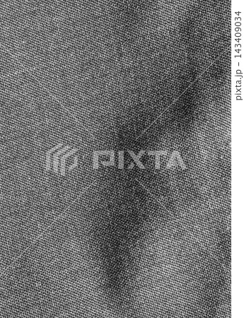 Gray Fabric Texture Close-up with folds 143409034