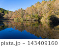 池と紅葉（大分県中津市耶馬渓） 143409160