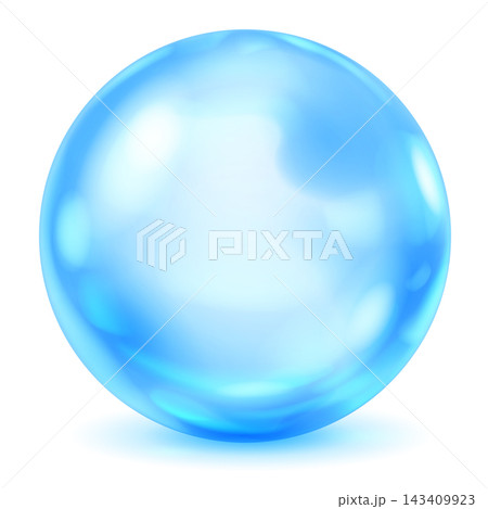 Shiny blue transparent orb. Shiny blue transparent orb. 143409923