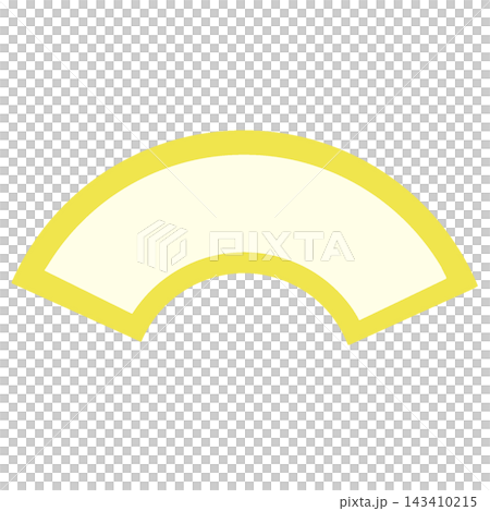 Bright pastel yellow arched frame 143410215