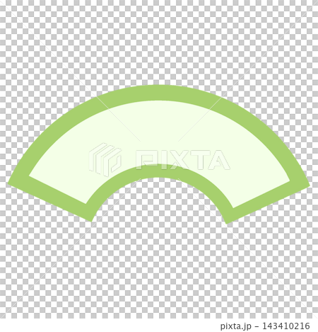 A gentle, light green arched frame. A gentle, light green arched frame. 143410216