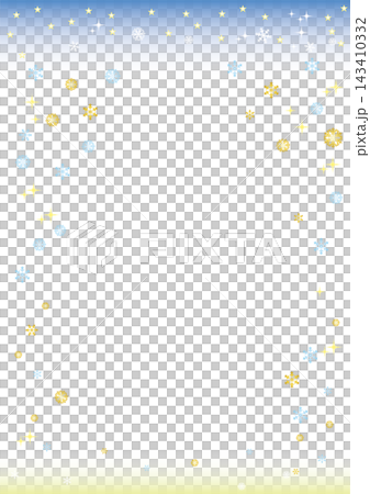 クリスマスレーム縦位置<雪と星が降る夜> クリスマスレーム縦位置<雪と星が降る夜> 143410332