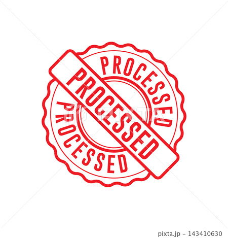 Processed Stamp Graphic design vector element simple and modern Processed Stamp Graphic design vector element simple and modern 143410630