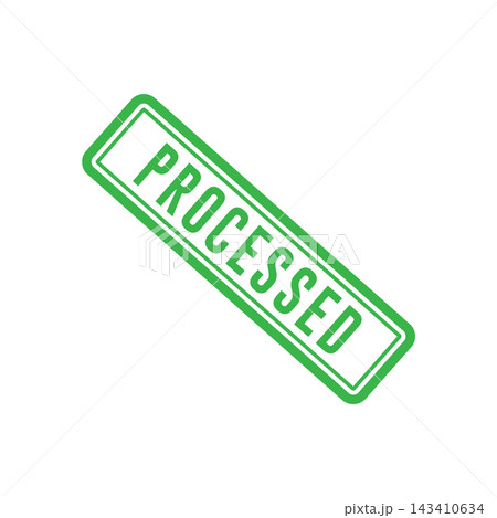 Processed Stamp Graphic design vector element simple and modern Processed Stamp Graphic design vector element simple and modern 143410634