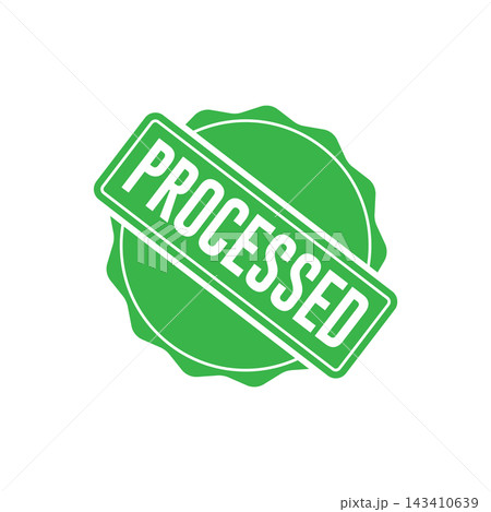 Processed Stamp Graphic design vector element simple and modern Processed Stamp Graphic design vector element simple and modern 143410639