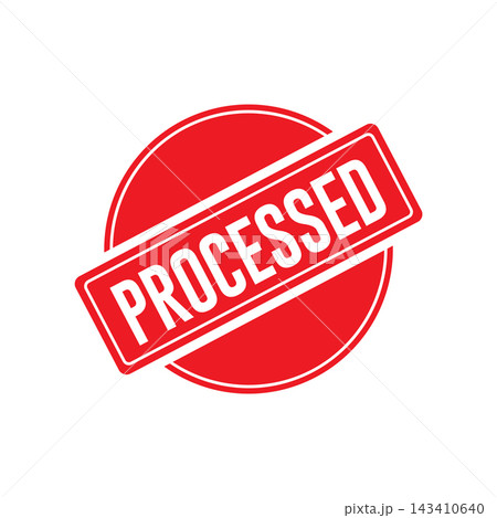 Processed Stamp Graphic design vector element simple and modern Processed Stamp Graphic design vector element simple and modern 143410640