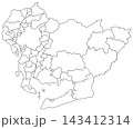 分割できる愛知県白地図 143412314