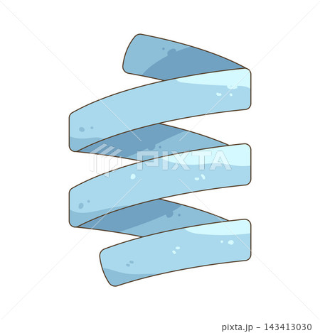 Illustration of folded blue ribbon Illustration of folded blue ribbon 143413030