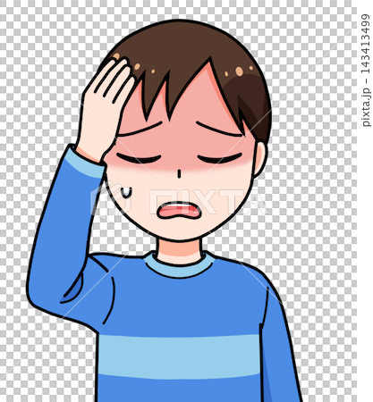 具合が悪い男の子 具合が悪い男の子 143413499