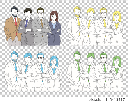ビジネスポートレート 4人組 ビジネスポートレート 4人組 143413517