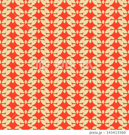Red Cream Geometric Floral Motif Red Cream Geometric Floral Motif 143413560