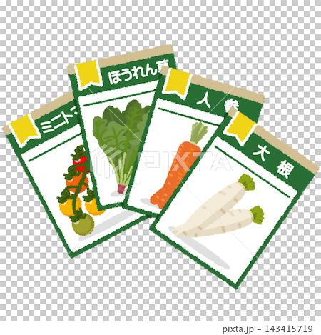 Illustration of vegetable seeds 143415719