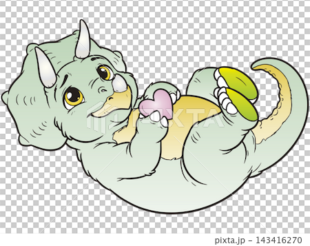 一幅有趣的恐龍插圖:三角龍 一幅有趣的恐龍插圖:三角龍 143416270