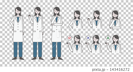 Doctor [Illustration set of female doctors by occupation] 143416272