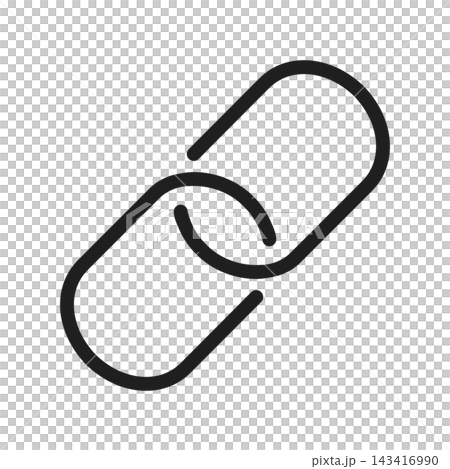 リンクアイコン 　チェーン　シンプル　黒 143416990