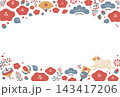 2027年未年年賀状テンプレート・背景・フレーム051-02 2027年未年年賀状テンプレート・背景・フレーム051-02 143417206