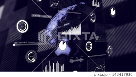 Receiving feed, 3D globe updating overlays on dashboard, tracking data with gauges graphs 143417930