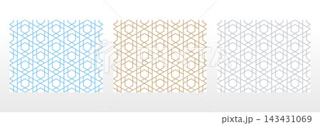 Set of abstract geometric patterns. Seamless vector backgrounds. Colored ornaments Graphic modern patterns Simple lattice graphic design 143431069